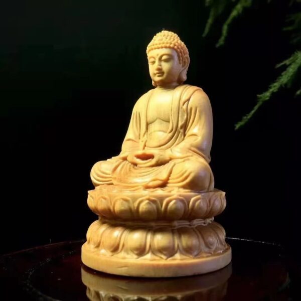 Natural wood Buddha is safe, healthy, happy and auspicious - Image 2