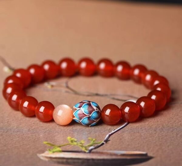 Natural red agate bracelet - Spiritual companion of good luck and happiness - Image 2