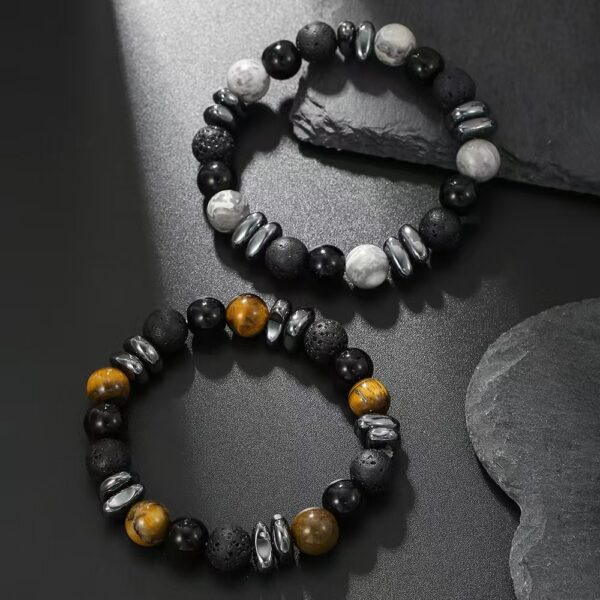 Natural irregular black gallstone bracelet bracelet - help fortune, purify the mind, health, peace and good luck