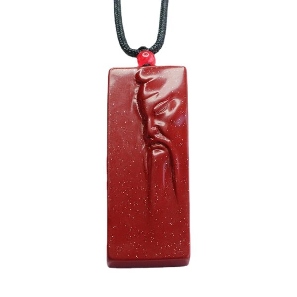 Natural cinnabar Guan Gong Pendant - ward off evil protection and career vigorous guardian - Image 5