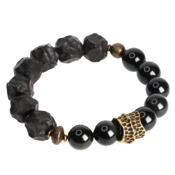 Natural obsidian bracelet to calm the mind, stabilize the mood, purify the mind, balance energy and promote sleep - Image 5