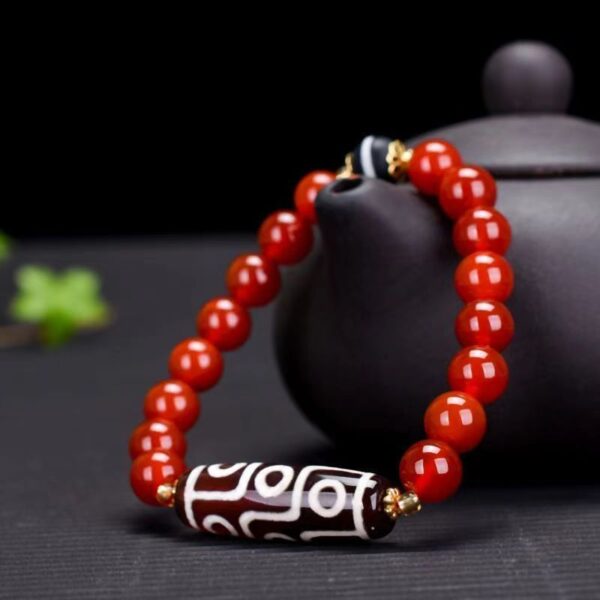 Natural red agate Beads Bracelet - Spiritual guardian of balanced energy and happiness - Image 5