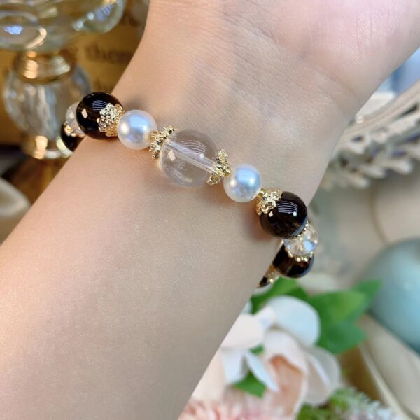 Natural white crystal Tea Crystal Bracelet - Balance energy and purify the mind of the rich guardian - Image 3