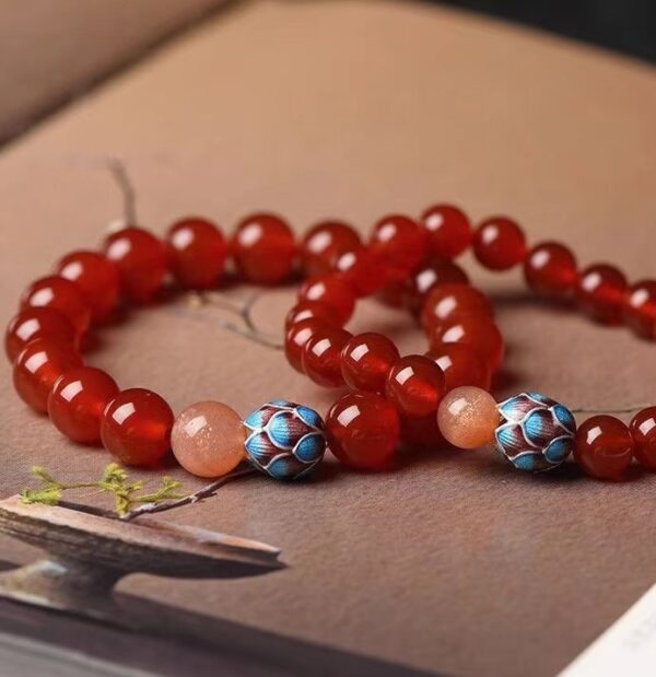 Natural red agate bracelet - Spiritual companion of good luck and happiness - Image 3