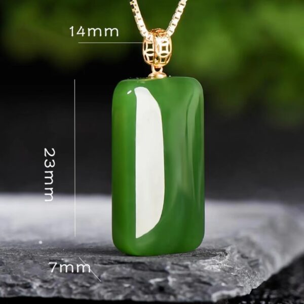 Jade Uneventful pendant necklace - Warding off evil and balancing energy of the soul guardian - Image 3