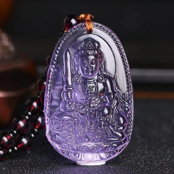 Amethyst Peace Amulet Pendant - An energy guardian of love and wisdom - Image 4