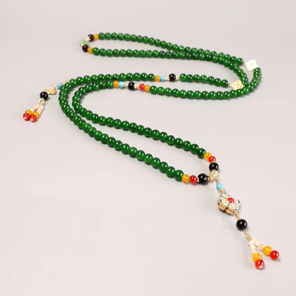 Emerald Necklace - Energy guardian for peace and good luck - Image 6