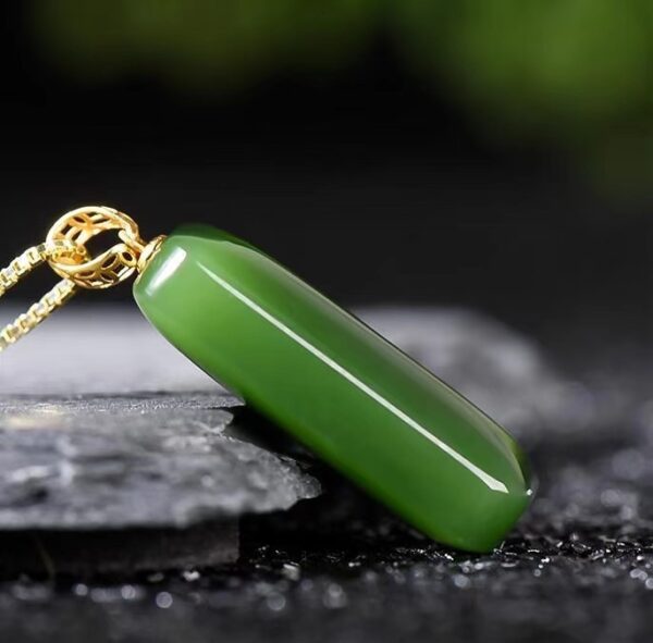 Jade Uneventful pendant necklace - Warding off evil and balancing energy of the soul guardian - Image 4