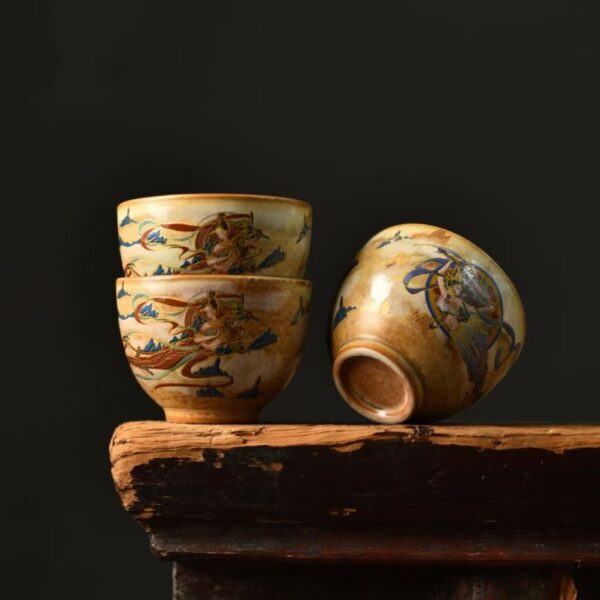 Dunhuang Flying Tea Cup - a spiritual ceramic master cup that increases wealth and balance energy - Image 3