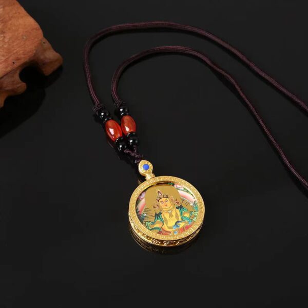 Gold circle Thangka necklace -- Prosperity, career, peace and health, purification of the soul, growth of wisdom - Image 7