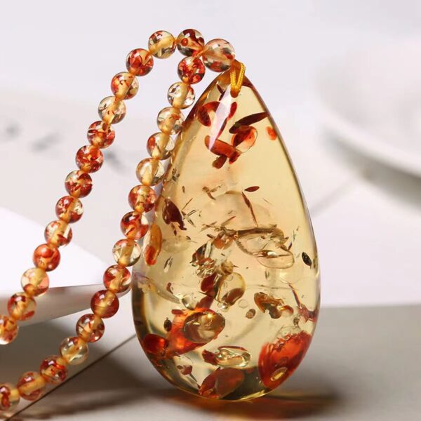 Natural Amber Pendant - a spiritual talisman for fortune and peace - Image 2