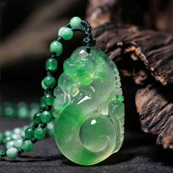 Natural jade wishful Pixiu pendant - the guardian of prosperity and safety and health - Image 2