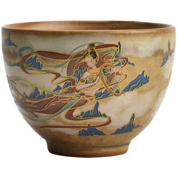 Dunhuang Flying Tea Cup - a spiritual ceramic master cup that increases wealth and balance energy - Image 5